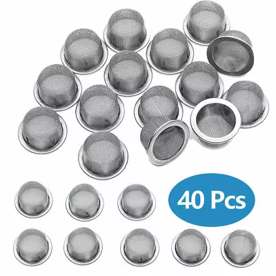 40PCS Tobacco Smoking Pipe Metal Filter Screen Steel Mesh Concave Bowl Style ELH • $9.45