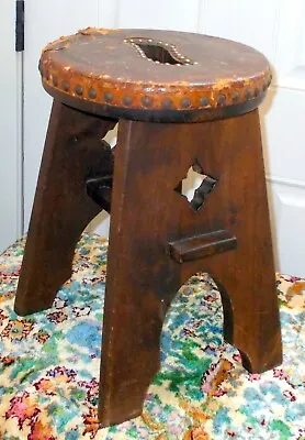 Antique ARTS & CRAFTS Oak STOOL BENCH TABLE Attrib To Liberty & Co. • $495