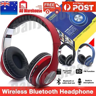 $24.38 • Buy Noise Cancelling Wireless Headphones Bluetooth 5.0 Earphone Headset With Mic AU