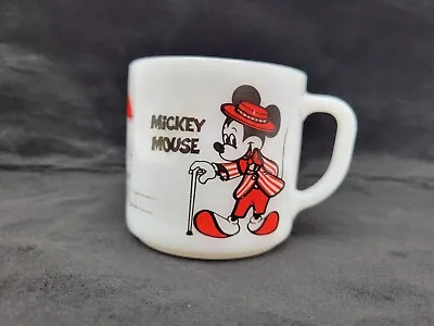 Vintage Milk Glass Mickey Mouse Minnie Mouse Coffee Mug Federal Glass Disney • $11.99
