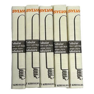 SYLVANIA Tubular Clear Light Bulb 25 WATTS 120V E17 Size Base (5Pack) • $5.99