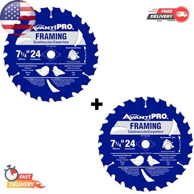 7-1/4 In. X 24-Tooth Framing Circular Saw Blade (2-Pack) • $11.84