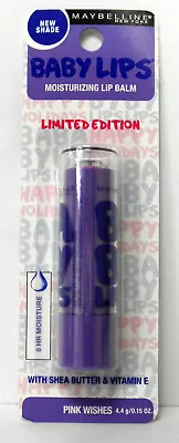 Maybelline Baby Lips Moisturizing Lip Balm Pink Wishes Limited Edition • $8.60