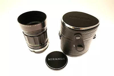 Miranda 105mm F/2.8 Telephoto Lens With Caps Hood And Case • $68.97
