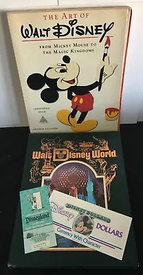 Disney Dollar Epcot Yearbook Art Of Walt Disney Book VTG Disneyland Park Ticket • $45.99