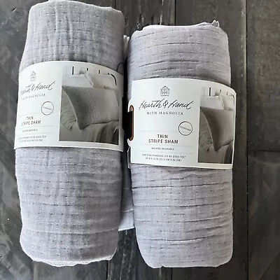 Two Magnolia Hearth & Hand Thin Stripe Pillow Shams • $10