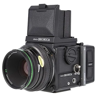 Zenza Bronica ETRSi 6x4.5 W/ Zenzanon EII 75mm F2.8 WLF 120 ETR Film Back (0548) • £694.82