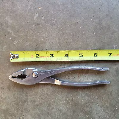 Vintage Craftsman Slip Joint Adjustable Pliers Rope Pattern Handle 6-3/4” USA • $11.95