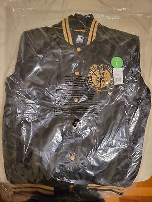 L Boston Celtics NBA 75th Anniversary Mens L Starter Black Labl Jacket Rakuten • $175