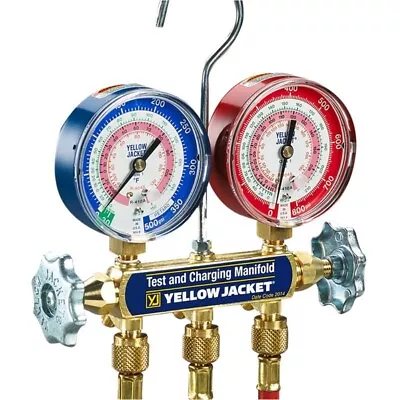 Yellow Jacket 42021 2-Valve Mechanical Manifold Gauge Set • $125.44