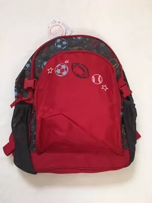 NWT Gymboree Boys Red Brown Sport Football School Backpack Bag • $15.96