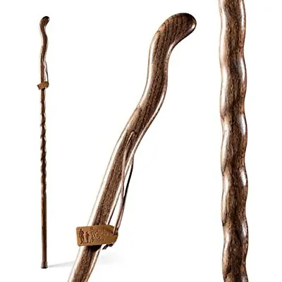Brazos Handcrafted Wood Walking Stick Twisted Oak Ergonomic Style Handle F • $66.20