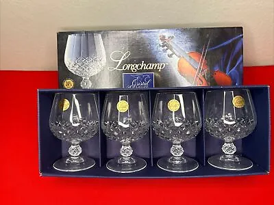 Cristal D'Arques Longchamp Brandy Glasses Clear Lead Crystal Set Of 4 New • $25.19