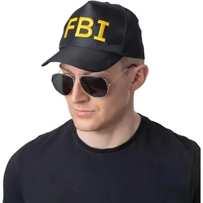 Wicked Costumes FBI Cap Adult Police Fancy Dress • £4.49