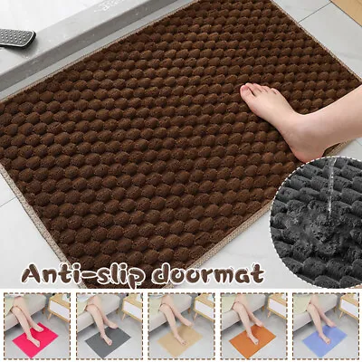 Chenille Absorbent Carpet Bath Mat Bathroom Toilet Door Floor Mat Non-Slip • $20.79