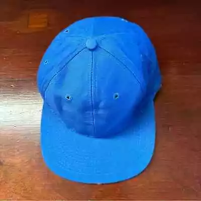 80s 90s Vintage SPORTCAP  Trucker SnapBack Baseball Hat Cap Royal Blue NWT • $30
