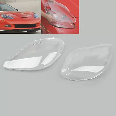 For 05-13 C6 Corvette Headlight Lens Lamp Cover Lenses Anti-UV Clear Replacement • $86.14