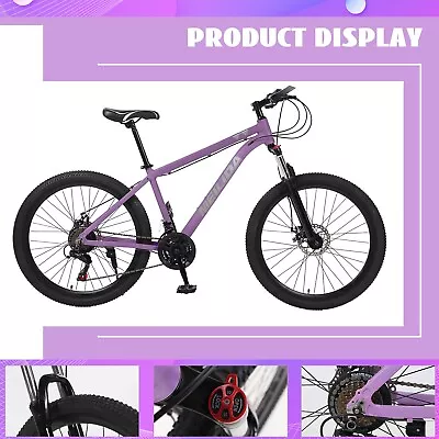 26  MTB Aluminum Alloy Body Mountain Bike Bicycle Men Women 21-Speed Purple USA • $179.99