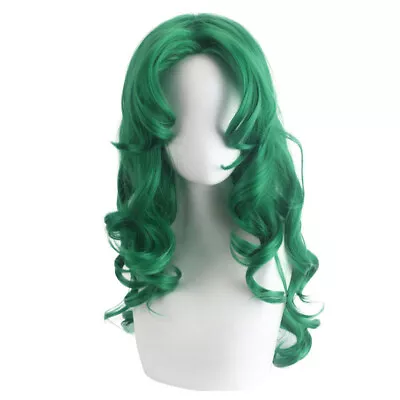 Sailor Neptune Green Curly Cosplay Wigs 60cm Women Long Wavy Synthetic Hair • $22.07