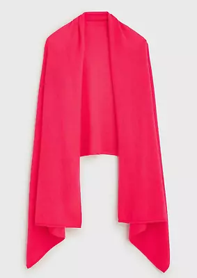 NWT J.Crew Women's Luxe Oversized 100% Cashmere Wrap Scarf Neon Berry Red • $129.99