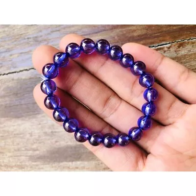 Bracelet Purple Naga Eye Gem Talisman Jewelry Thai Buddha Amulet Beads Size10mm. • $37.90