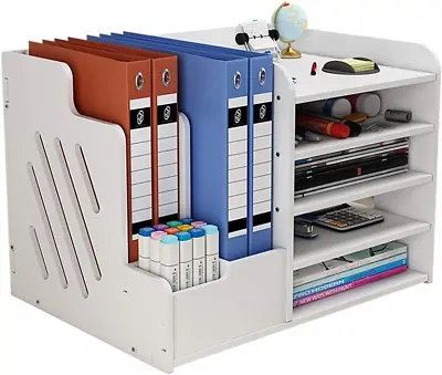 £30.27 • Buy Blayaadd White Desktop Organizer, Multipurpose Desk Document File Tray Organizer