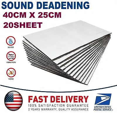 Thick:0.39  Car Sound Deadener Heat Insulation Mat Block Noise And Thermal Proof • $29.88