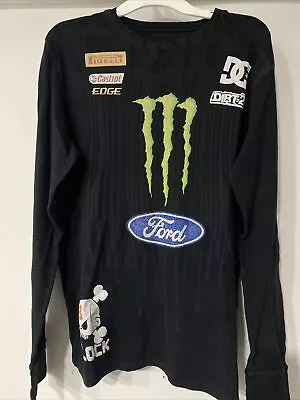 Ken Block #43 Monster Energy Ford DC Shoes Thermal Long Sleeve Large Shirt USED • $50