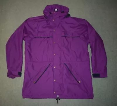 TOG 24 Mens Purple Rain Coat Size Medium Large Waterproof Retro • $12.92