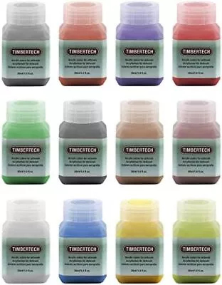 Acrylic Paints Airbrush Colors - 12 * 30ml Multicolour Set • £17.45