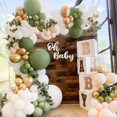 Sage Green Balloon Garland Arch Kit 152Pcs Olive Green Balloons Arch Set With W • $31.79