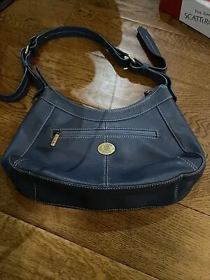 £6.90 • Buy JANE SHILTON Pale Blue Faux Leather Shoulder Bag Handbag 26cmx16cmx3cm