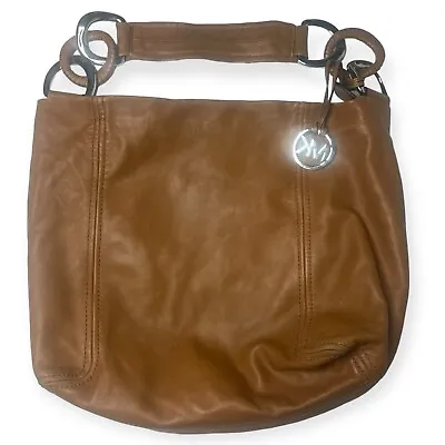 Michael Michael Kors Brown Buttery Soft Leather Hobo Oversize Shoulder Bag Purse • $47.59
