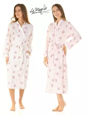 Ladies La Marquise Light Weight Floral Short Sleeve Summerbouquet Robe S/xl17269 • £18.95