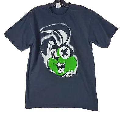 GREEN DAY Shirt Adult Medium Black Green AWESOME BUNNY Rock Band Merch Casual • $22.97