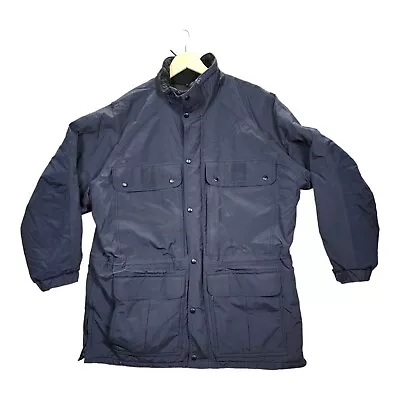  LL Bean Maine Warden Parka Coat Men L Insulated Blue Gore-Tex Full Zip Vintage • $70