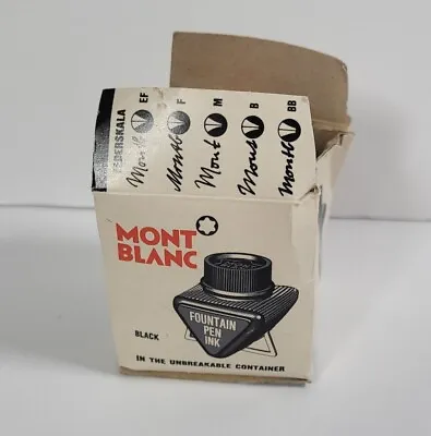 Original Montblanc Ink Rare Unbreakable 2oz  Black Ink Sealed  • $49.99