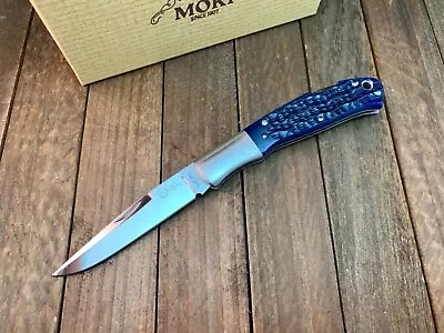 Moki Kronos Knife Model ANZ533 SSk SFO Lapis Blue Aberdeen Jigged Bone Seki • $209.50