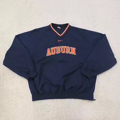 Auburn Tigers Jacket Mens XL Blue Nike Windbreaker Center Swoosh Football • $29.99