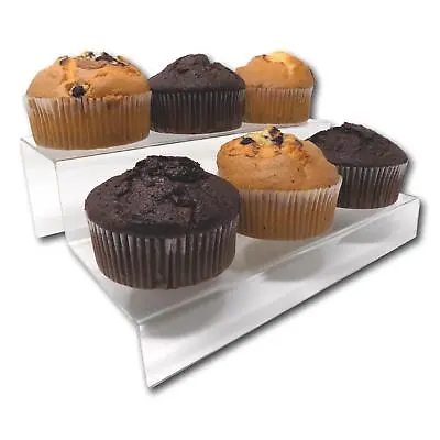 2 Tier Step Cake Muffin Cupcake Display Stand Risers - 10 Sizes Available • £9.72