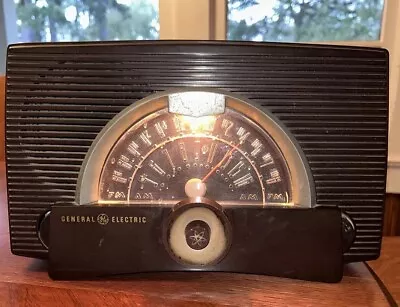 Vintage General Electric Tube Radio AM/FM Model 409 Bakelite 1950'S- Tubes Work • $90