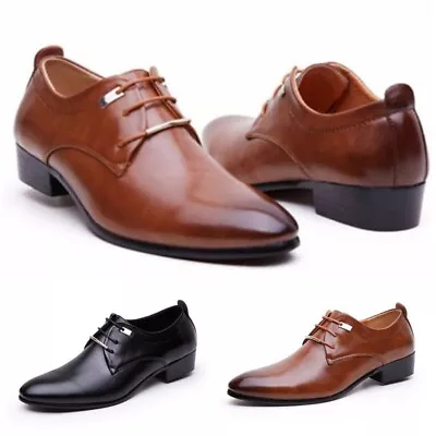 Men Shoes Men's Shoes Casual Oxfords Leather Lace Up Formal Shoes 2 Colors 2018 • £28.76