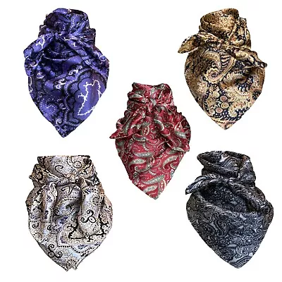 Wyoming Traders Paisley Wild Rag Silk Scarf 34  42  Bandana  • $38