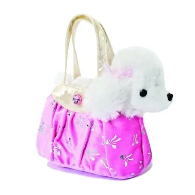 Poodle~Shimmering Handbag~Pink~Soft Toy~Fancy Pal 8  Pet Carrier~Aurora13059~NEW • £5.99