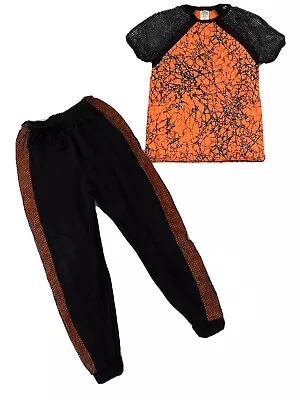 Size 5-7 Years SC Dance Boys Hip Hop Costume Orange Black Safari Animal Print • $10