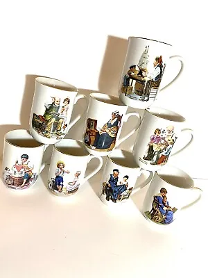 8 Vintage Norman Rockwell Museum Mugs/Cups Full Collection Never Used • $99.99