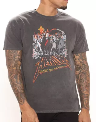 Metallica Men's Official Merchandise Warriors Black Vintage Wash Tee T-Shirt • $12.50