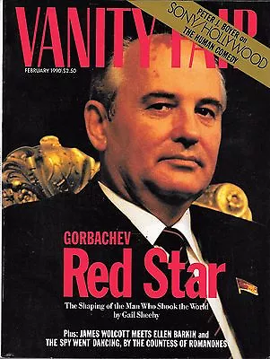 Vanity Fair Magazine February 1990 (fn+) Gorbachev $3.95 Flat Rate Shipping • $9.89