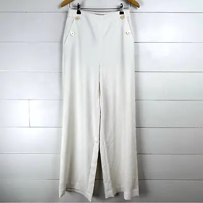 NEW J. CREW 4 Wide Leg Sailor Pants Triple Dobby Ivory • $64.99