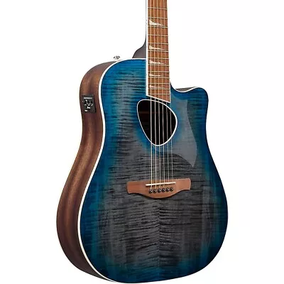 Ibanez ALT30FM Altstar Flamed-top Dreadnought A/E Guitar Doom Blue Burst • $399.99